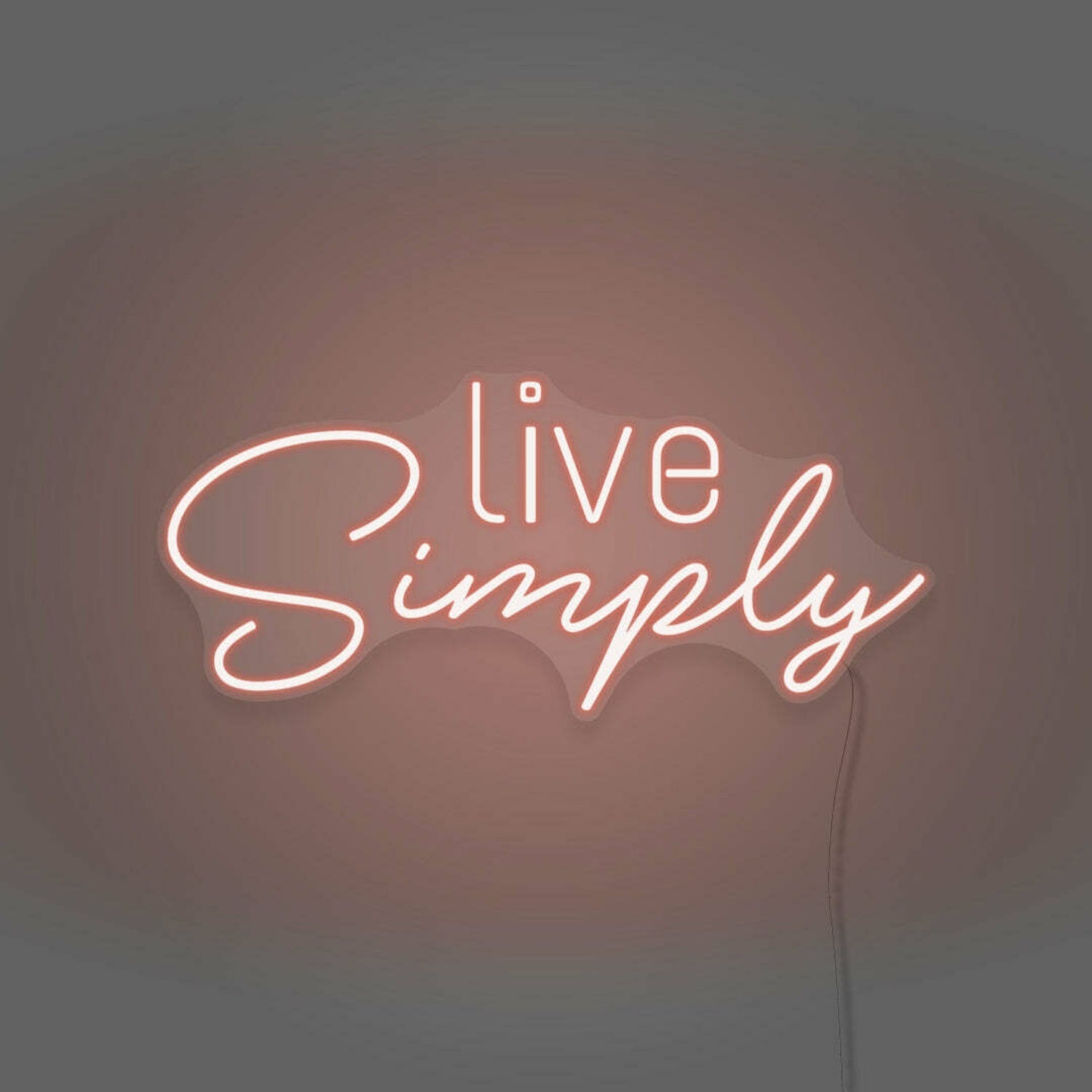 Live Simplys Writing Neon Sign Encouraging A Minimalist Life | Shineneon