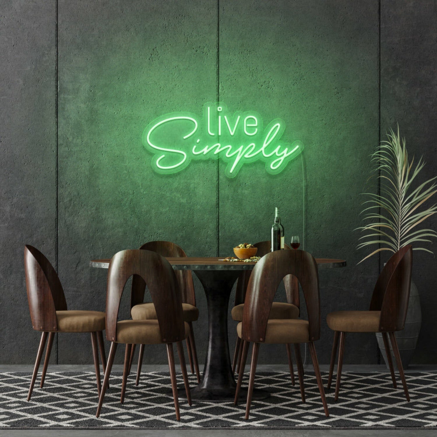 Live Simplys Writing Neon Sign Encouraging A Minimalist Life | Shineneon