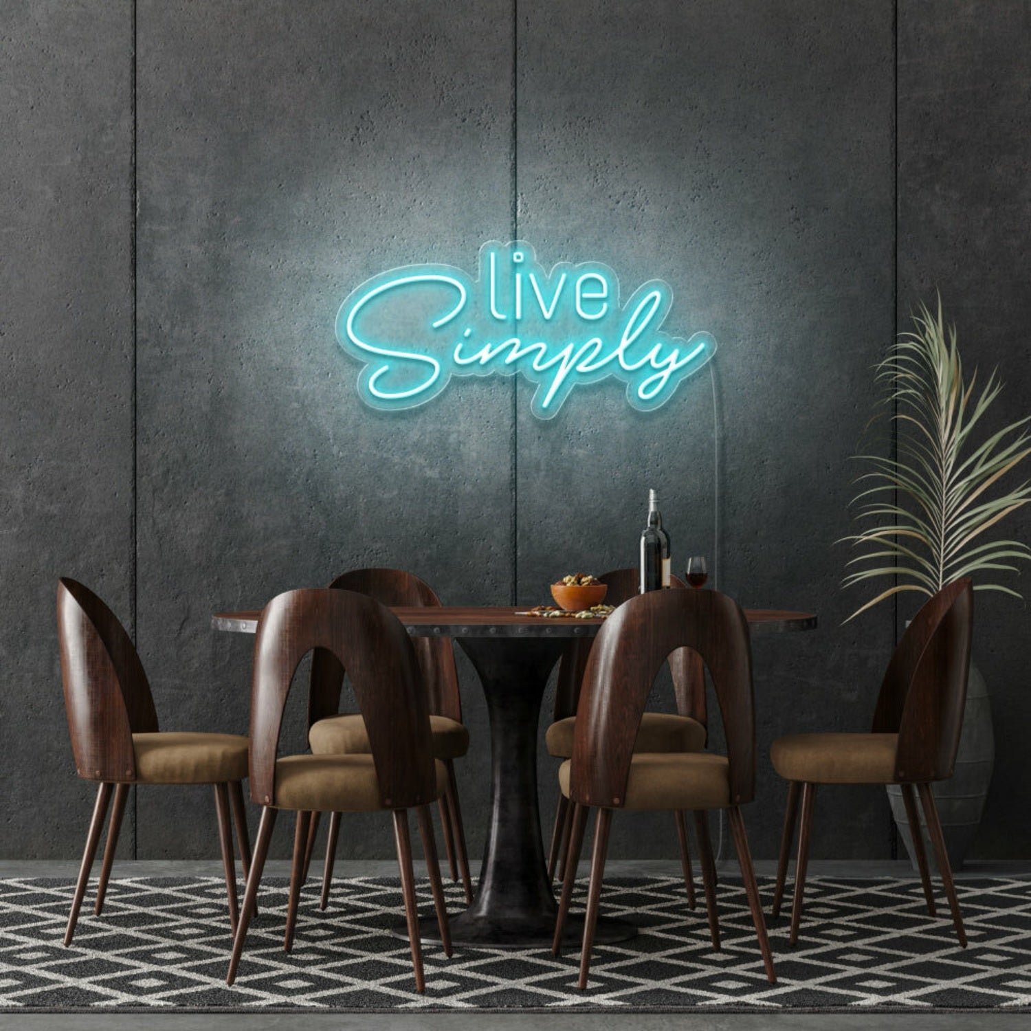 Live Simplys Writing Neon Sign Encouraging A Minimalist Life | Shineneon