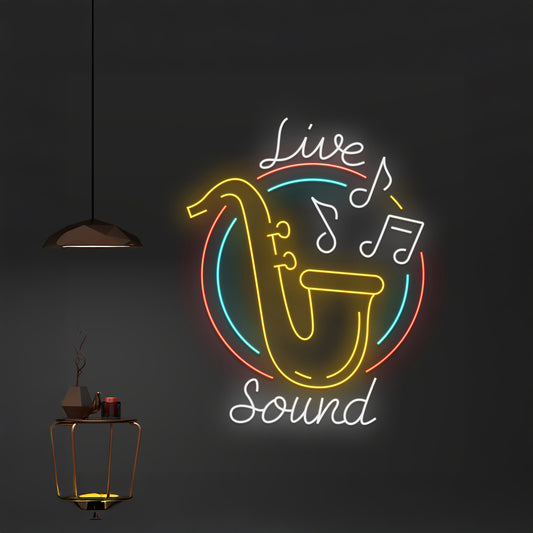 Live Sound Saxophone Led Sign