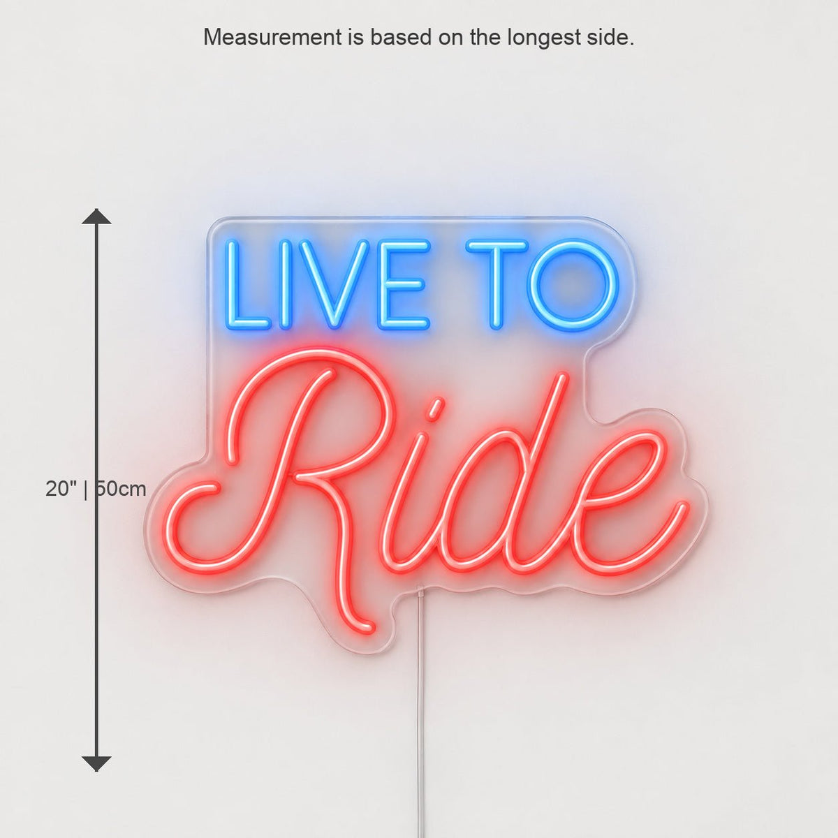 Live To Ride Living Room LED Neon Sign - Shineneon