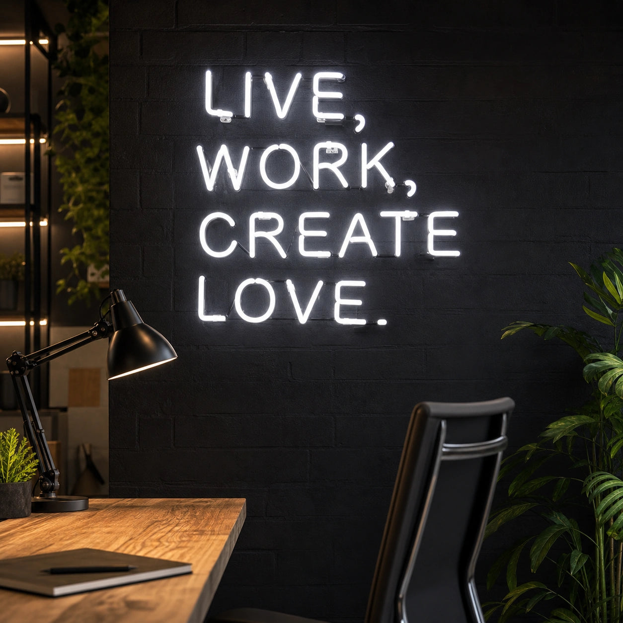Live Work Create Love LED Neon Sign Man Cave Neon Sign high-converting product image