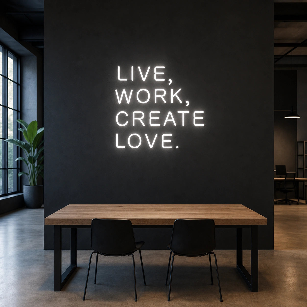Live Work Create Love LED Neon Sign Man Cave Neon Sign size image