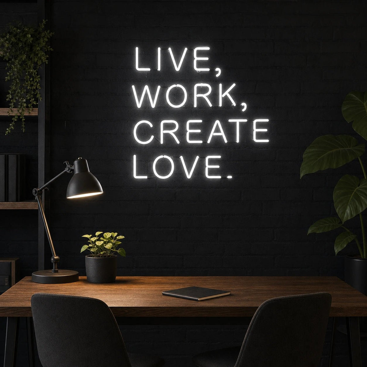 Live Work Create Love LED Neon Sign Man Cave Neon Sign - Shineneon