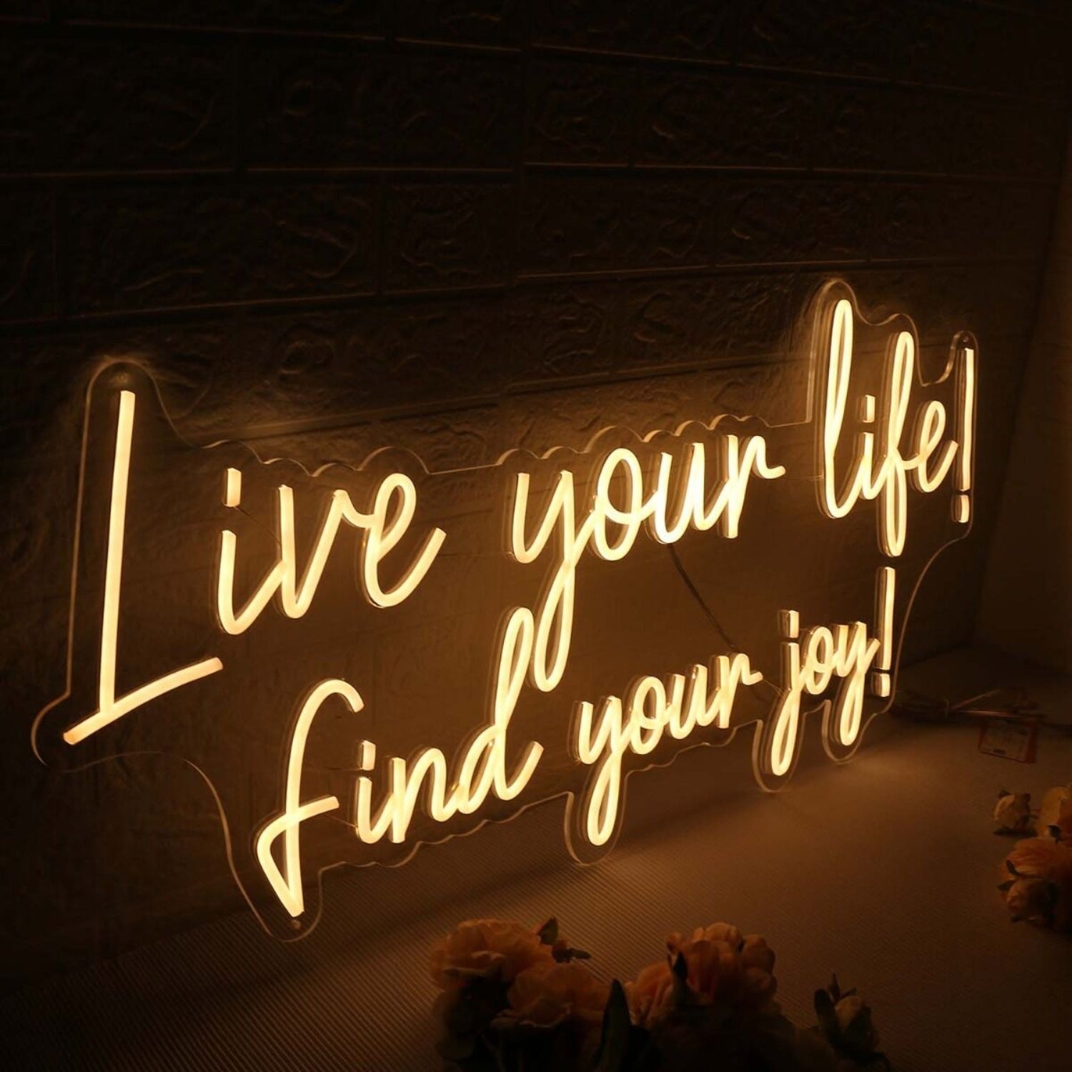Live Your Like Find Your Joy Yellow Led Neon Sign - Shineneon