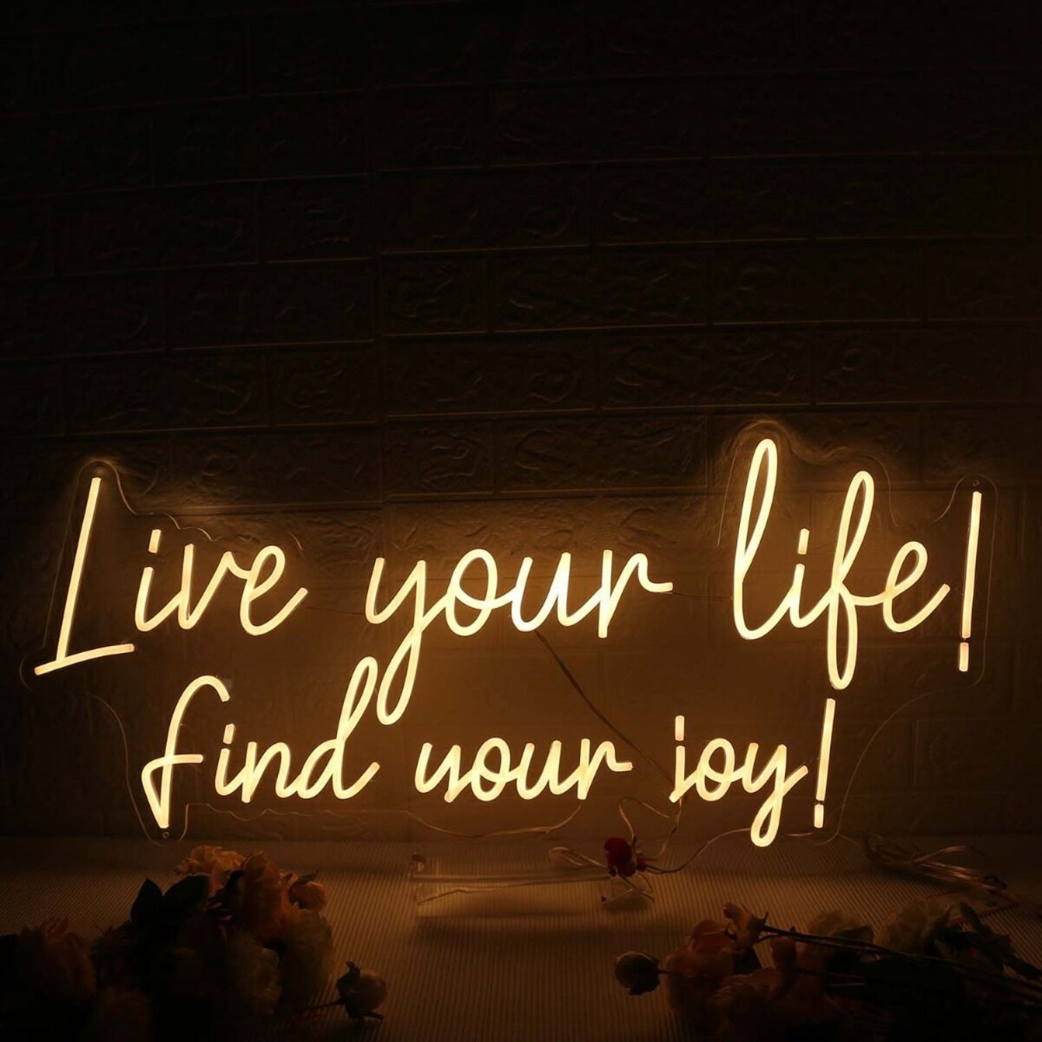 Live Your Like Find Your Joy Yellow Led Neon Sign - Shineneon