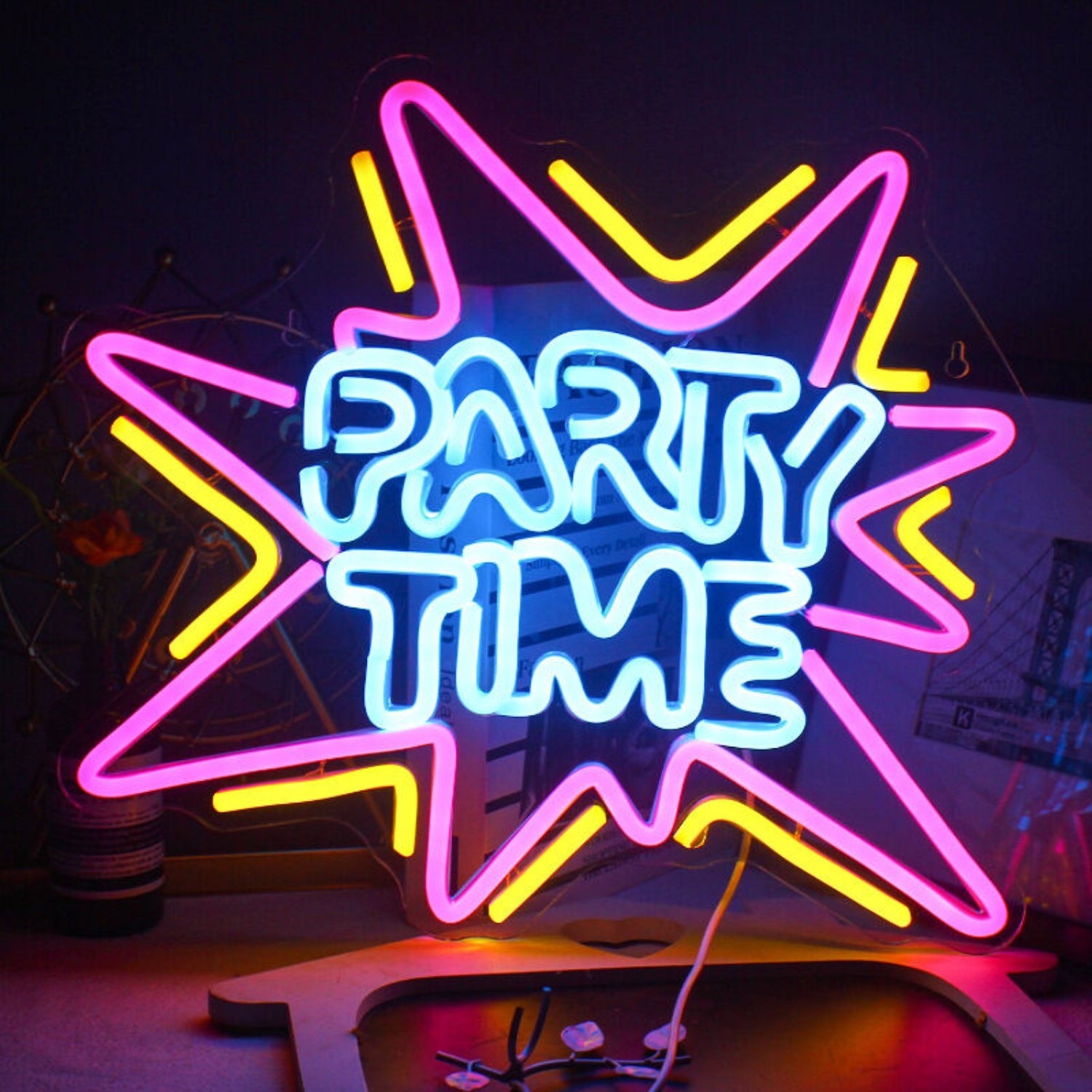 Lively Party Time Neon Sign | Shineneon