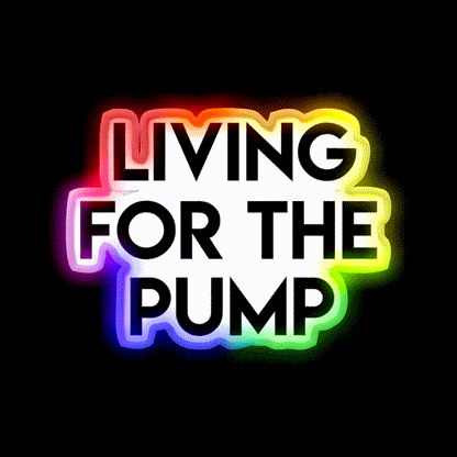 Living For The Pump Bodybuilding Gym Fitness Led Neon Sign Rgb Color