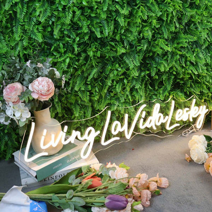 Living La Vida Lesley Yellow Led Neon Sign - Shineneon