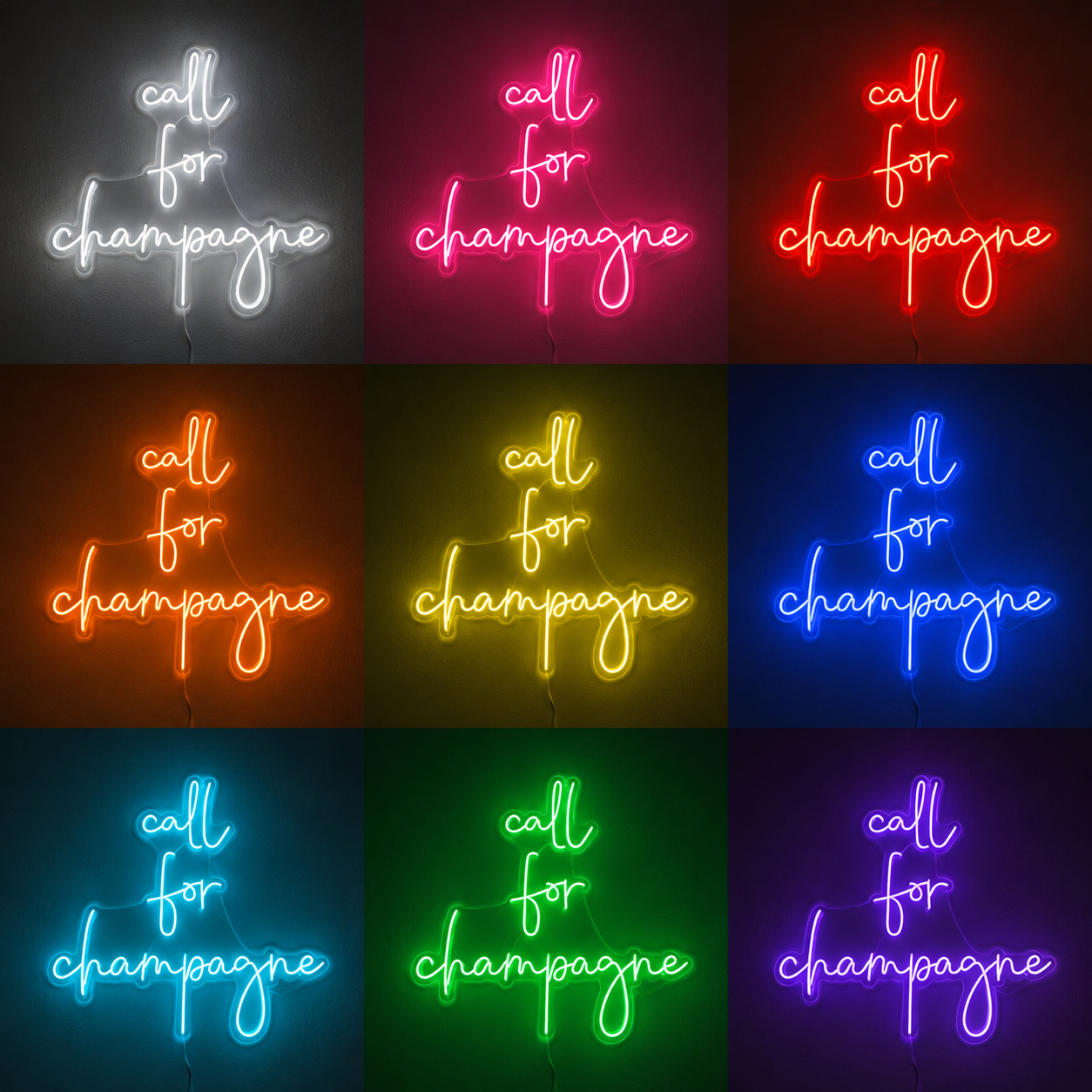Living Room Bedroom Wall Decor LED Neon Sign color grid