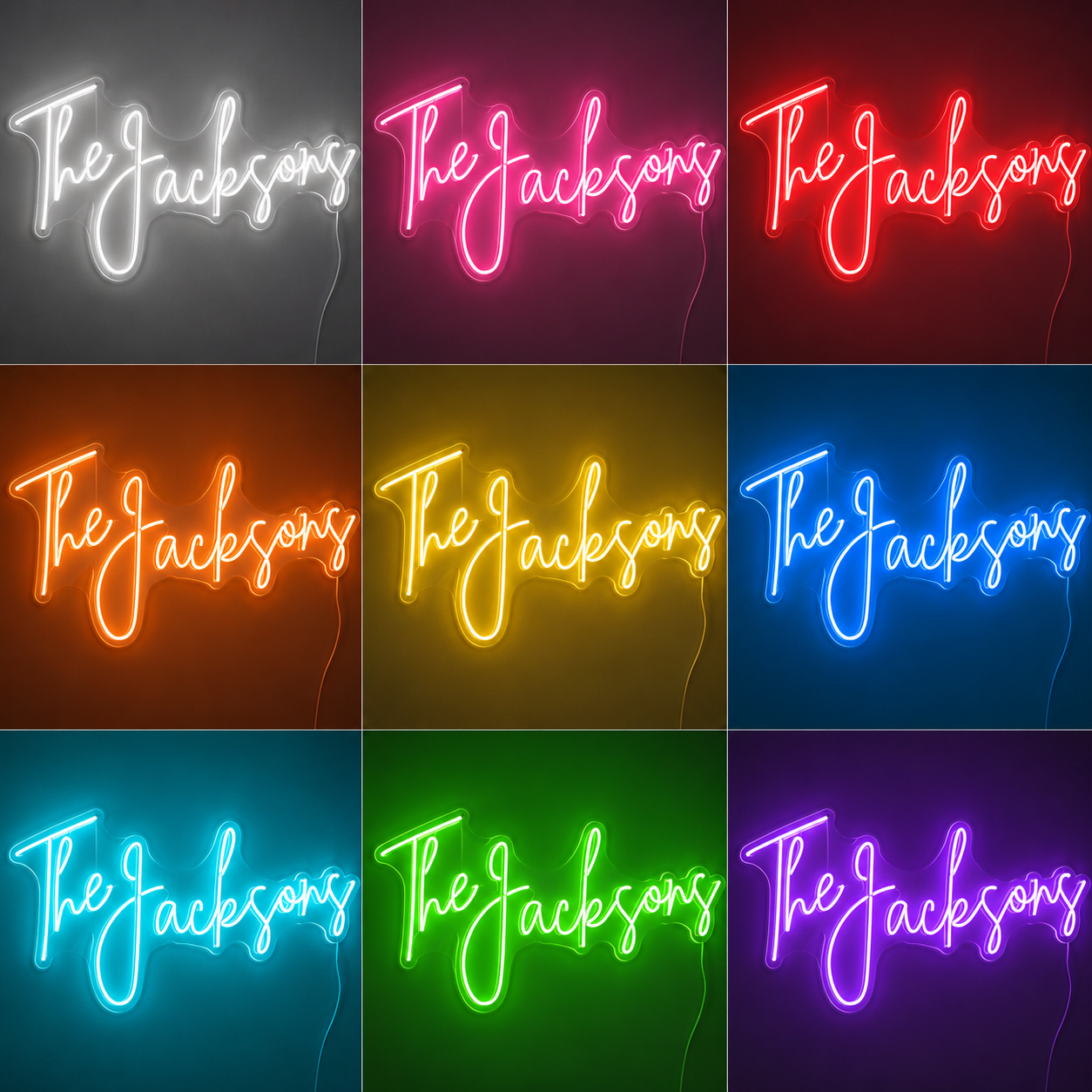 Living Room Wall Decor LED Neon Sign Home Decor color grid