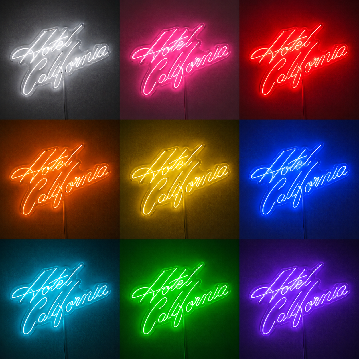 Living Room Wall Decor LED Neon Sign Wall Art color grid