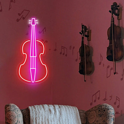 Living Space Music Studio Or Next Event With The Cello Music Neon Sign | Shineneon
