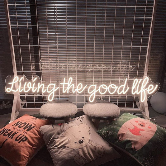 Living The Good Life Led Sign Business Neon Sign