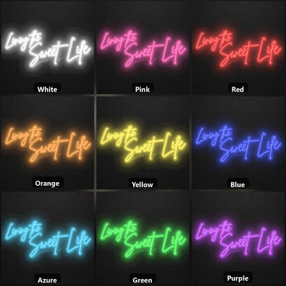 Living The Sweet Life LED Neon Sign Garage Neon Sign - Shineneon