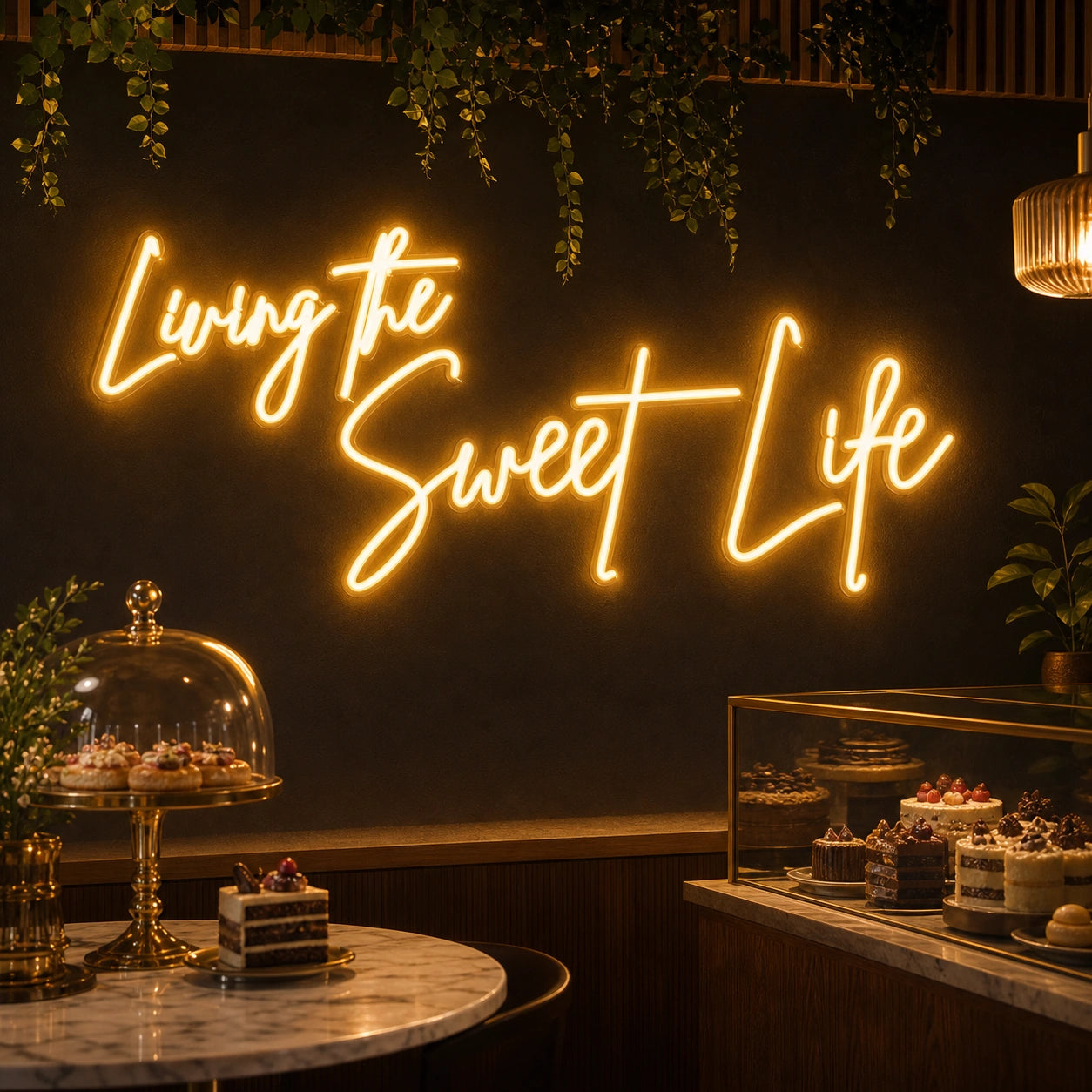 Living The Sweet Life LED Neon Sign Home Garage Wall Decoration high-converting product image