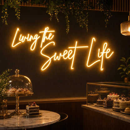 Living The Sweet Life LED Neon Sign Home Garage Wall Decoration high-converting product image