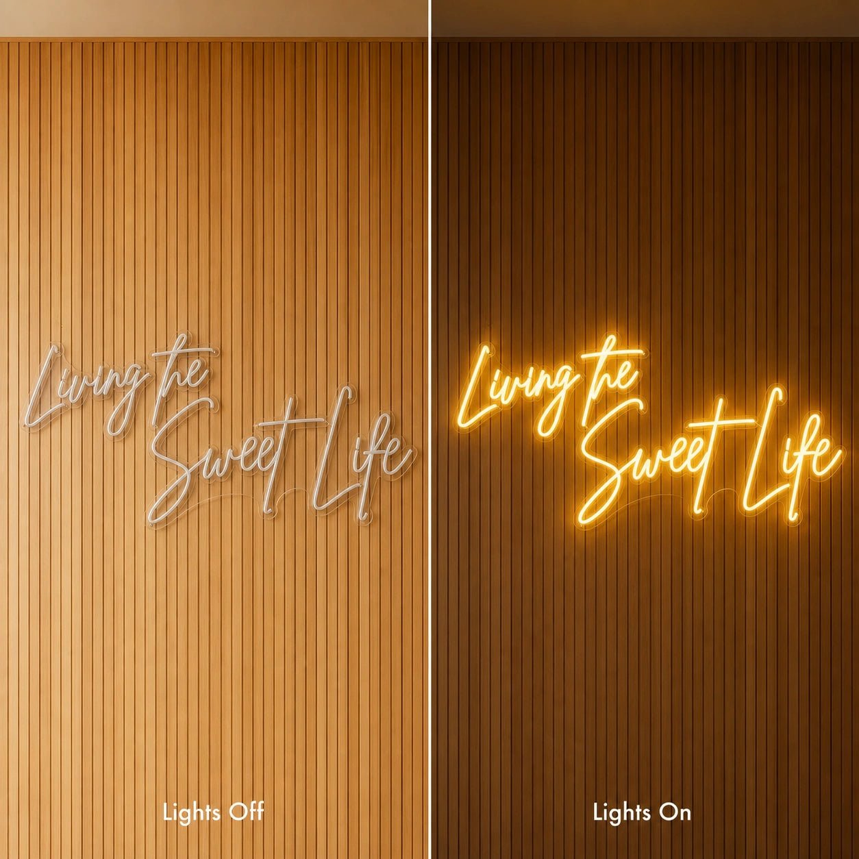 Living The Sweet Life LED Neon Sign Home Garage Wall Decoration - Shineneon