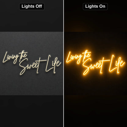 Living The Sweet Life LED Neon Sign Man Cave Neon Sign - Shineneon