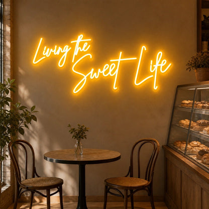 Living The Sweet Life LED Neon Sign Man Cave Neon Sign - Shineneon