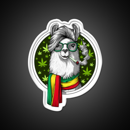 Llama Stoner Weed Hemp Inspired Green Leaf Led Neon Sign Rgb Color - LED neon sign view 11