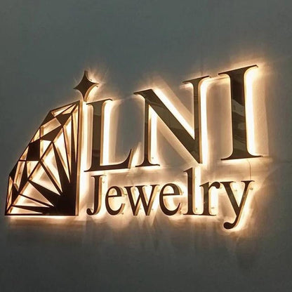 Lnii Jewelry 3D Backlit Letters Business Metal Led Sign - Shineneon