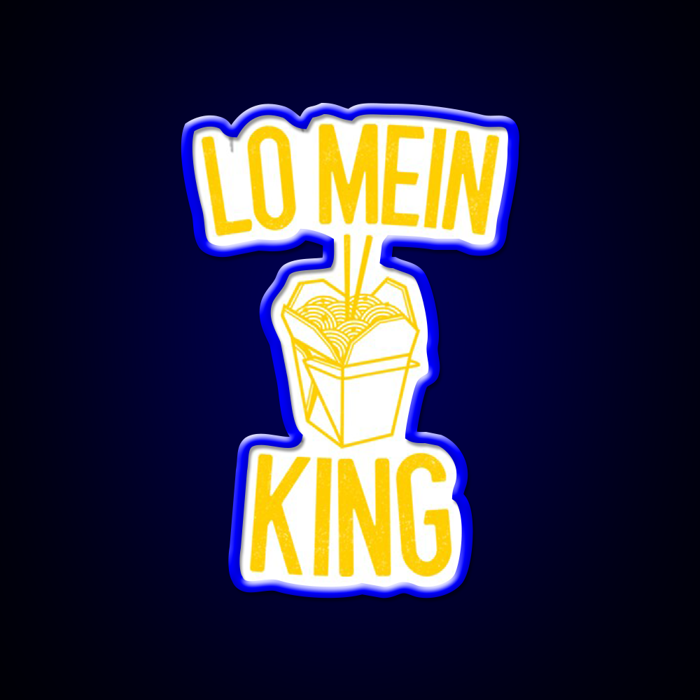 Lo Mein King Lo Mein Gift Led Neon Sign Chinese Food Rgb Color