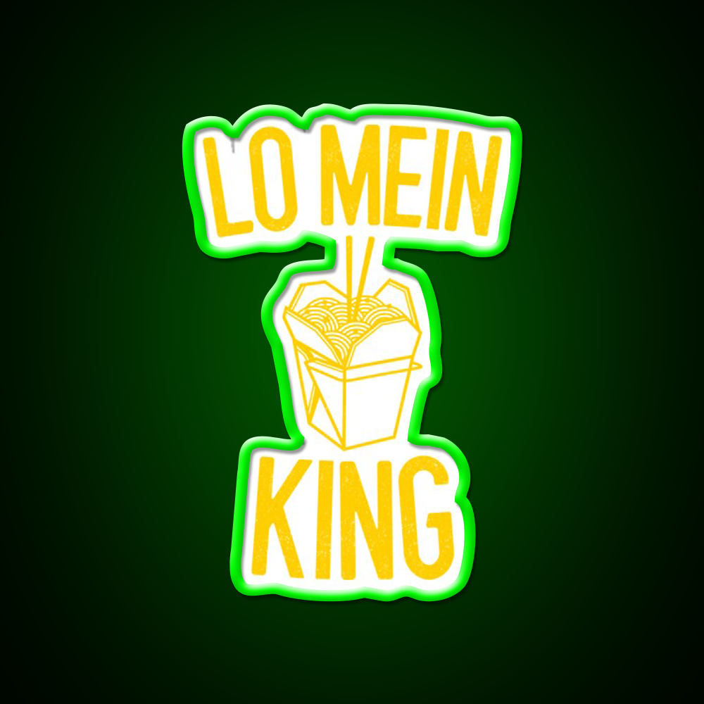 Lo Mein King Lo Mein Gift Led Neon Sign Chinese Food Rgb Color