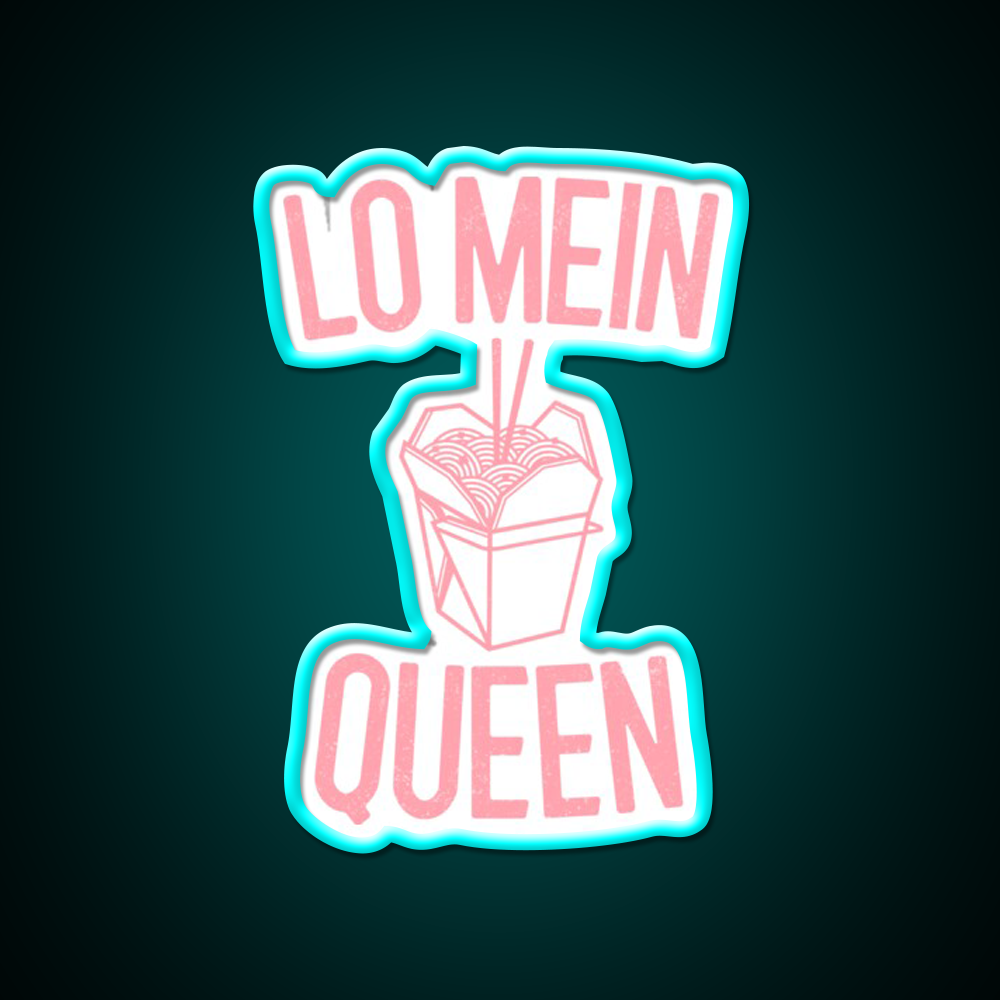 Lo Mein Queen Lo Mein Gift Led Neon Sign Chinese Food Rgb Color