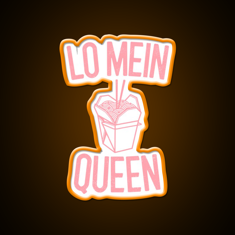 Lo Mein Queen Lo Mein Gift Led Neon Sign Chinese Food Rgb Color
