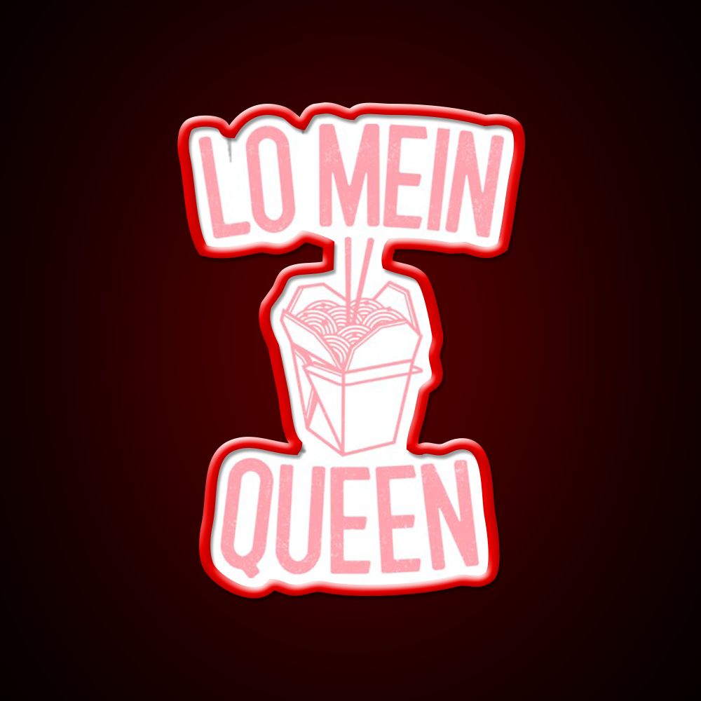 Lo Mein Queen Lo Mein Gift Led Neon Sign Chinese Food Rgb Color