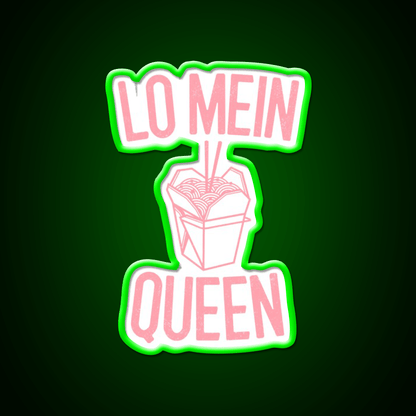 Lo Mein Queen Lo Mein Gift Led Neon Sign Chinese Food Rgb Color - Shineneon