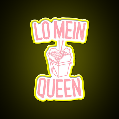 Lo Mein Queen Lo Mein Gift Led Neon Sign Chinese Food Rgb Color