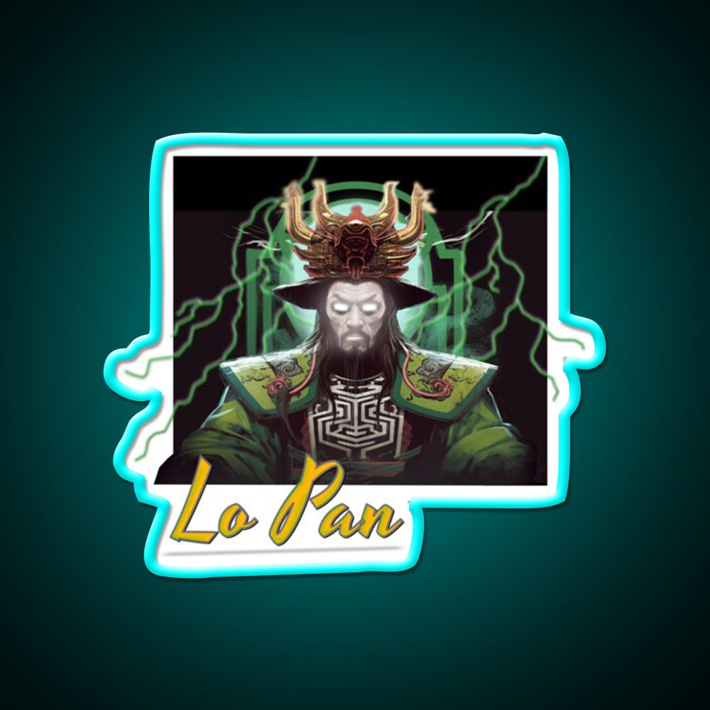 Lo Pan Asian Cultural Led Neon Sign Rgb Color - Size and dimension reference