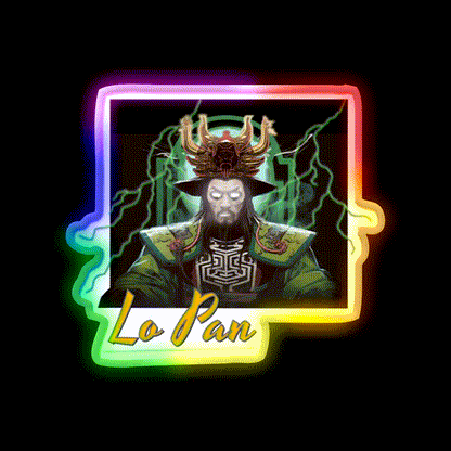 Lo Pan Asian Cultural Led Neon Sign Rgb Color - LED neon sign close-up detail