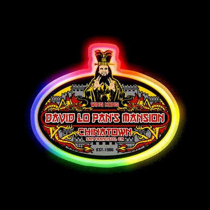 Lo Pans Mansion Asian Cultural Led Neon Sign Rgb Color - LED neon sign close-up detail