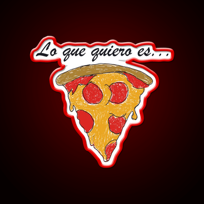 Lo Que Quiero Es Pizza Snack Food Led Neon Sign Rgb Color - Shineneon