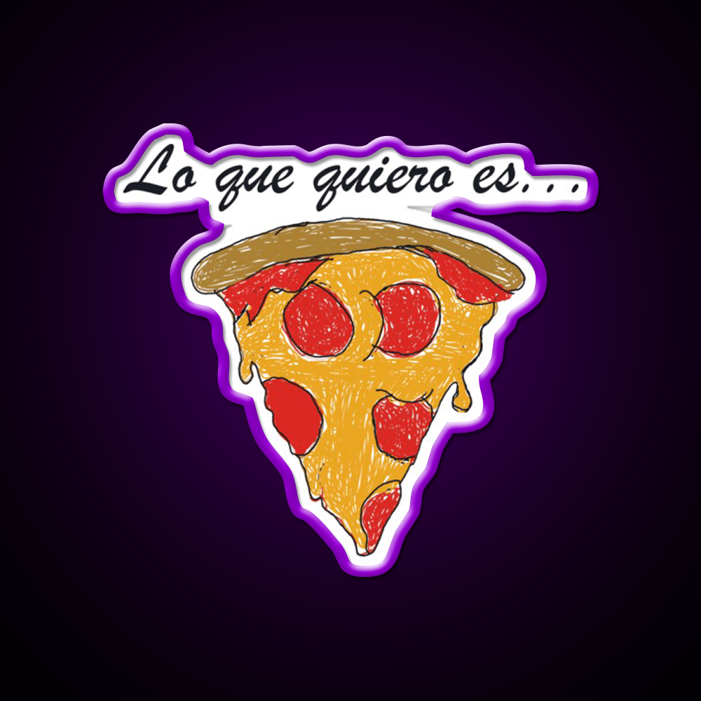 Lo Que Quiero Es Pizza Snack Food Led Neon Sign Rgb Color - Shineneon