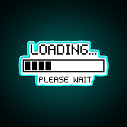 Loading Bar Funny Minimal Progress Design Man Cave Bar Led Neon Sign Rgb Color