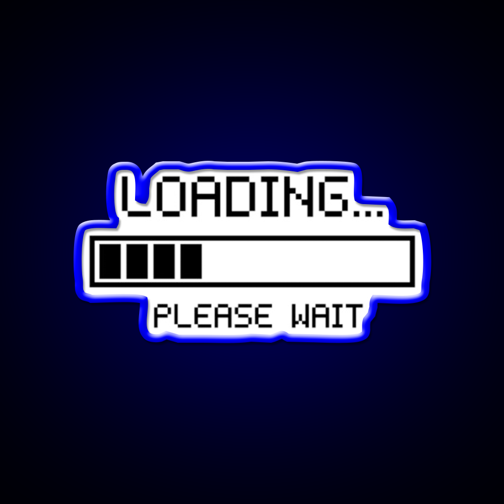 Loading Bar Funny Minimal Progress Design Man Cave Bar Led Neon Sign Rgb Color