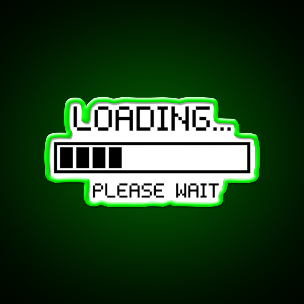 Loading Bar Funny Minimal Progress Design Man Cave Bar Led Neon Sign Rgb Color