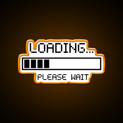 Loading Bar Funny Minimal Progress Design Man Cave Bar Led Neon Sign Rgb Color