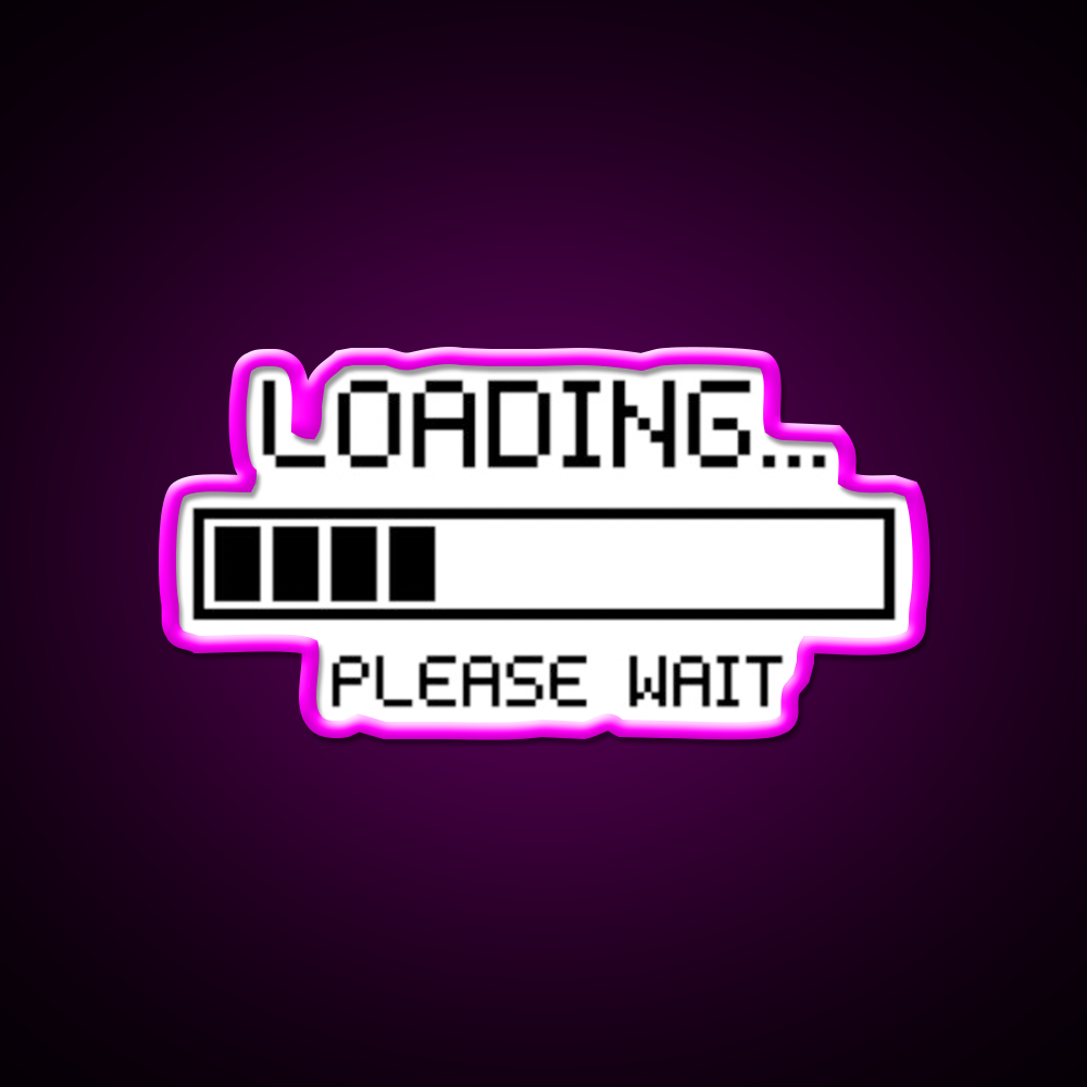 Loading Bar Funny Minimal Progress Design Man Cave Bar Led Neon Sign Rgb Color