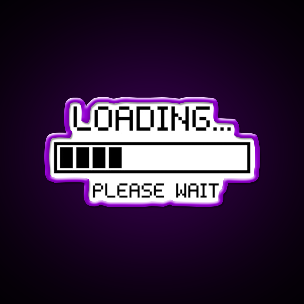 Loading Bar Funny Minimal Progress Design Man Cave Bar Led Neon Sign Rgb Color