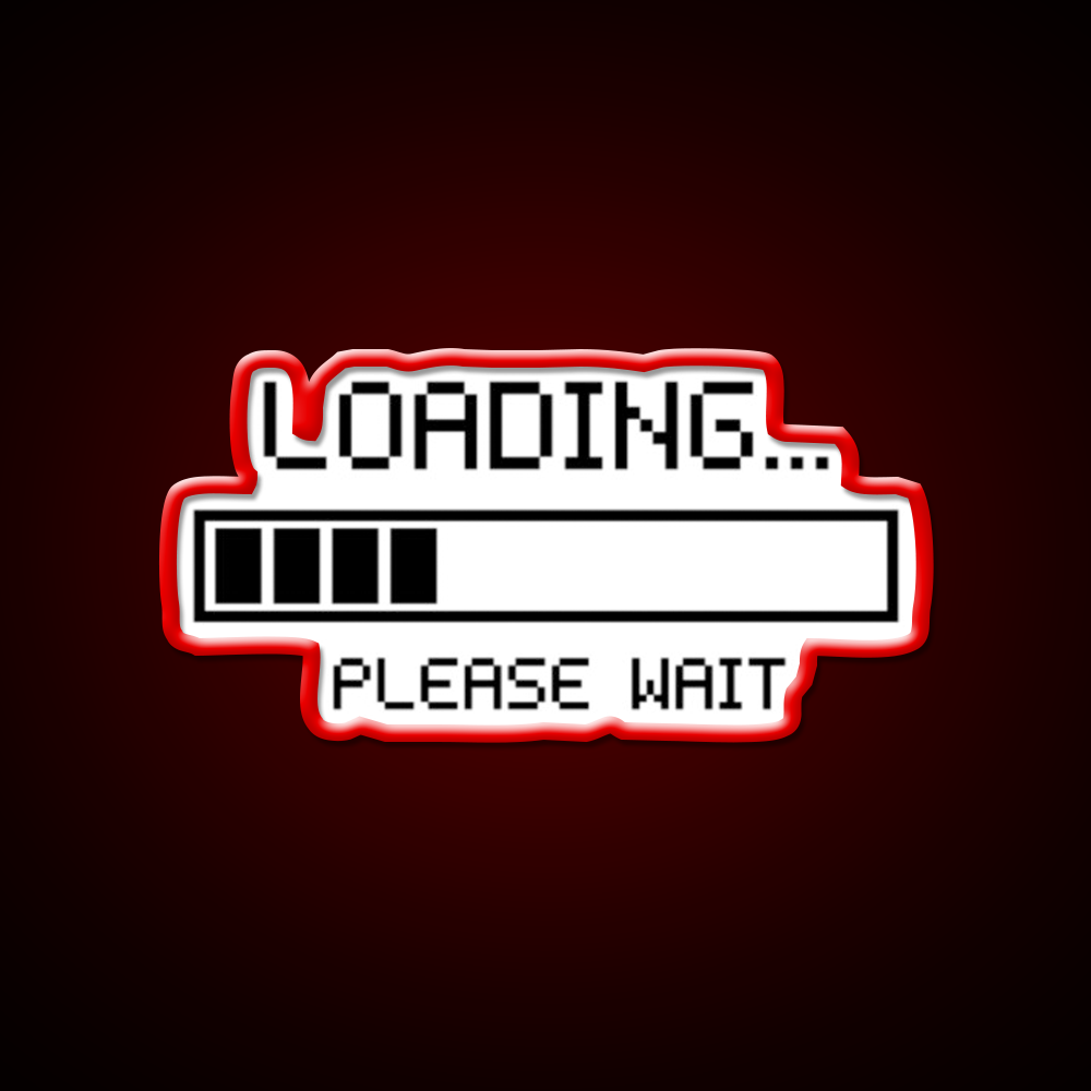 Loading Bar Funny Minimal Progress Design Man Cave Bar Led Neon Sign Rgb Color