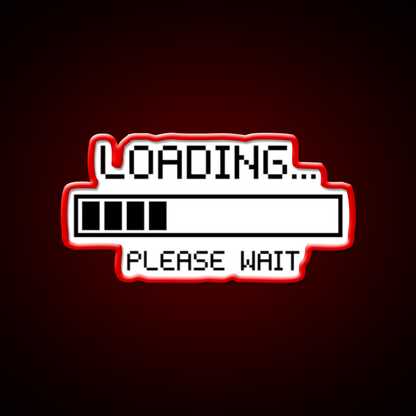 Loading Bar Funny Minimal Progress Design Man Cave Bar Led Neon Sign Rgb Color