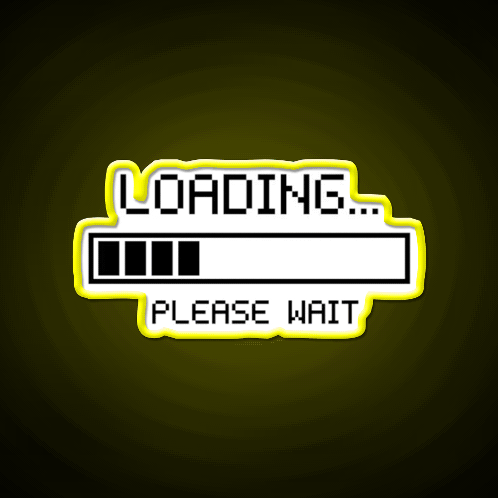 Loading Bar Funny Minimal Progress Design Man Cave Bar Led Neon Sign Rgb Color