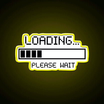 Loading Bar Funny Minimal Progress Design Man Cave Bar Led Neon Sign Rgb Color