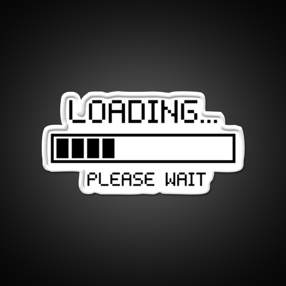 Loading Bar Funny Minimal Progress Design Man Cave Bar Led Neon Sign Rgb Color