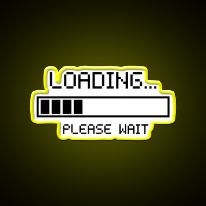 Loading Bar Funny Minimal Progress Design Man Cave Bar Led Neon Sign Rgb Color